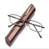 Compact Unisex Spring Temple Reading Glasses w/Pocket Clip Aluminum Case 12 view 2