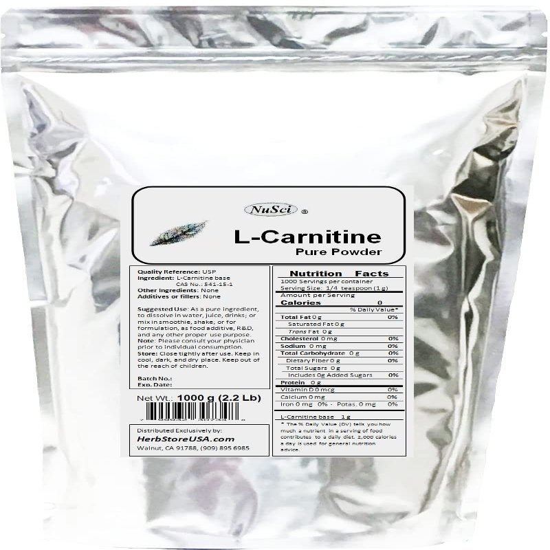 L-Carnitine Pure Powder Energy (1000g (2.2 Lb))