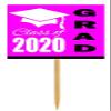 12pack Pink Graduation Party CUpcake Desert Appetizer Food Decoration Picks view 1