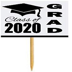 12pack White Graduation Party CUpcake Desert Appetizer Food Decoration Picks