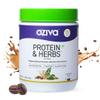 OZiva Protein & Herbs, Men with Multivitamins,Ashwagandha,Brahmi,Maca, Musli for Improved Stamina, Lean Muscles & Recovery 1.1 lbs, Cafe Mocha. Soy Free, Gluten Free, Non GMO view 1