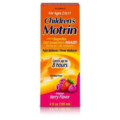 Motrin Children's Ibuprofen Oral Suspension Original Berry Flavor - 4 oz, Pack of 3