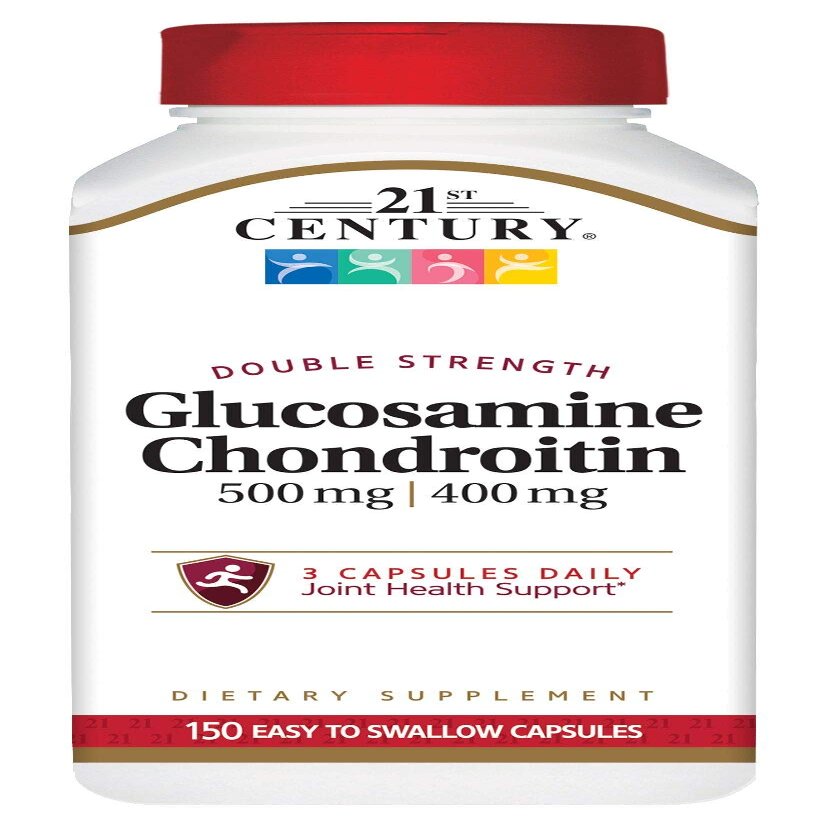 21st Century Glucosamine 500 mg Chondroitin 400 Capsules Double Strength - 150 ct, Pack of 3
