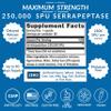 Serra-250k Serrapeptase 250,000 SPU Per Capsule | 500,000 SPU High Potency Enzyme | 90 Capsules | Delayed-Release Serrapeptase | Maximum Strength Vegan Non-GMO Systemic Enzyme for Recovery & Wellness view 2