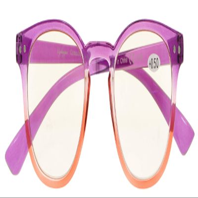 CessBlu Ladies Blue Light Filter Glasses Stylish Computer Eyeglasses for Women Reading(Purple-Red Frame)+1.5