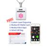 Divoti Deep Custom Laser Engraved Stainless Steel Medical Alert Necklace for Women, Sleek Tag Medical ID Necklace, Medical Pendant Tag w/Free Engraving -24/28" Twist Rope Chain -Pink view 4
