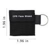 10pcs CPR Face Shield Mask Keychain Ring Emergency Kit CPR Face Shields for First Aid or CPR Training (Black-10) view 2