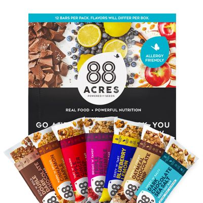 88 Acres Granola Bars | Gluten Free, Nut-Free Oat and Seed Snack Bar | Vegan & Non GMO | 12 Pack (Variety)