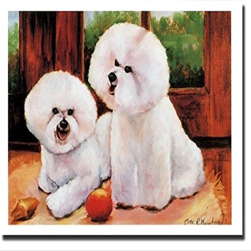 Bichon Frise Pair Notecards