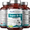Super B-15 100 Vcaps - Niacin Calcium Choline Inositol DMG TMG - Supports Healthy Oxygen Energy Levels view 4