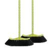 Superio Polka Dot Printed Broom, 2-Pack, Premium Black Plastic Bristles, Heavy-Duty Household & Outdoors, Easy Swiping, Multi-Surface, USA Wooden Handle, 12 Inch Sweeping Head view 1