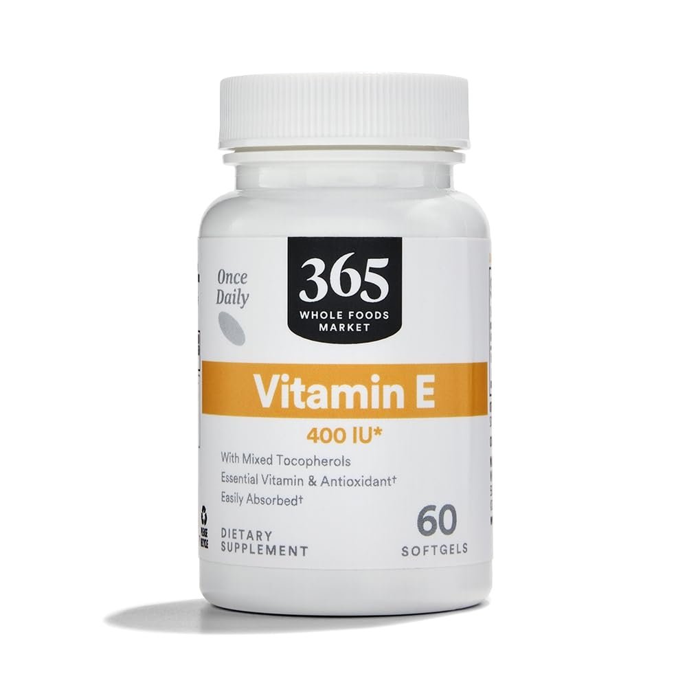365 by Whole Foods Market, Vitamin E 400 IU with Mixed Tocopherols, 60 Count