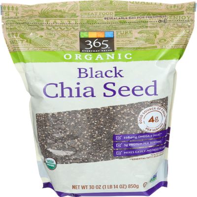 365 by Whole Foods Market, Chia Seed Black Organic, 30 Ounce