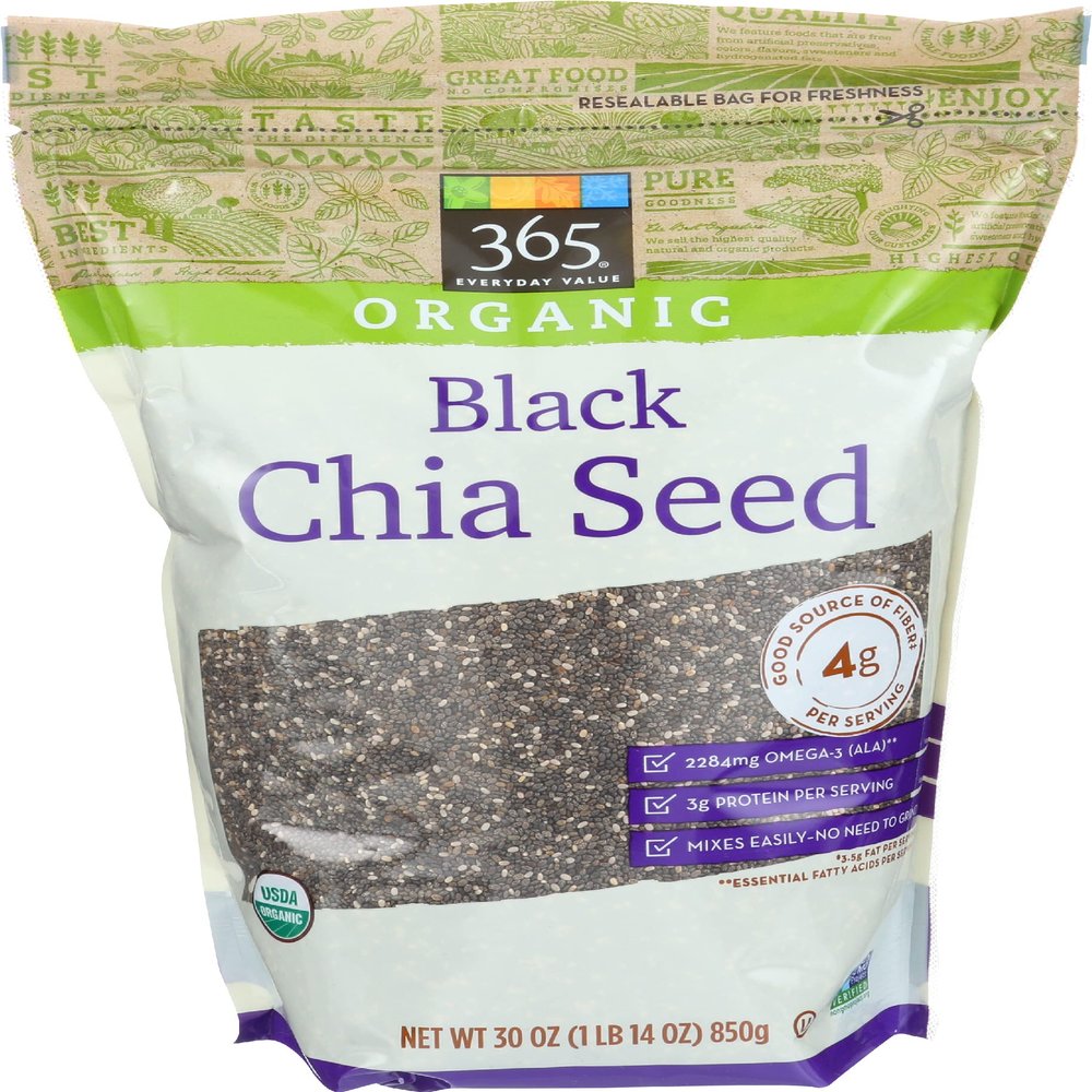 365 by Whole Foods Market, Chia Seed Black Organic, 30 Ounce