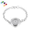 20 Different Design 316L Stainless Steel Chain Bracelet Fragrancy Diffuser Fashion Essential Oil Diffuser Bracelet Jewelry (Sunflower) view 1