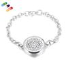 20 Different Design 316L Stainless Steel Chain Bracelet Fragrancy Diffuser Fashion Essential Oil Diffuser Bracelet Jewelry (Flower) view 1