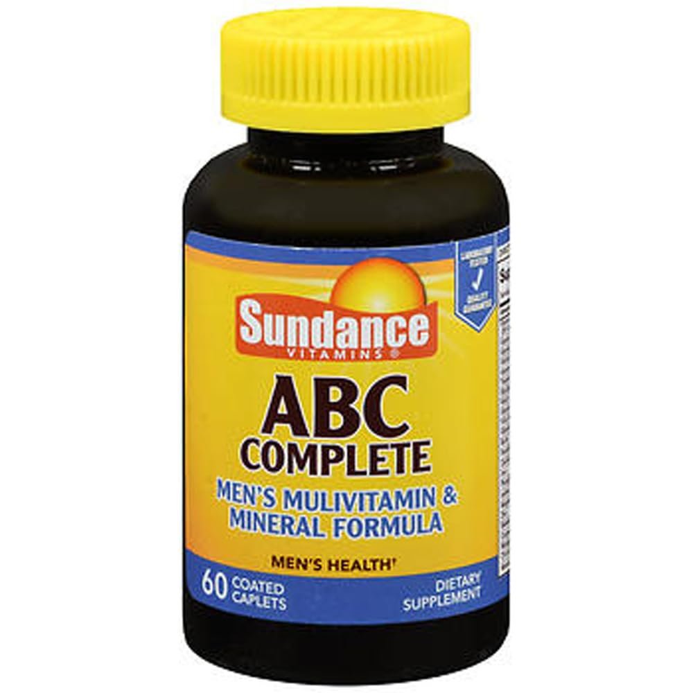 Sundance ABC Complete Men's Multivitamin & Mineral Formula Dietary Supplement, 60 Caplets (3)