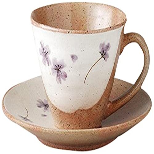 Set of 5 Flower (Blue) Coffee C/S [6.0 x 0.8 inches (15.2 x 2.2 cm), 12.7 oz (361 g); Japanese Coffee C/S] [Cafes, Restaurants, Inns, Japanese Tableware, Restaurants, Commercial Use, Visitors]