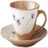 Set of 5 Flower (Blue) Coffee C/S [6.0 x 0.8 inches (15.2 x 2.2 cm), 12.7 oz (361 g); Japanese Coffee C/S] [Cafes, Restaurants, Inns, Japanese Tableware, Restaurants, Commercial Use, Visitors] view 1