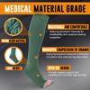 Doc Miller Open Toe Compression Socks, 20-30 mmHg, Toeless Compression Sleeves for Legs, Knee High Stockings for Shin Splints, Varicose Veins, Travel, Calf Support & Muscle Recovery, Men & Women, Pair view 4