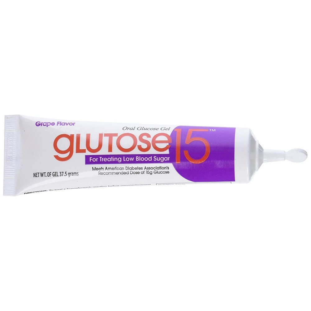 Glutose15 Oral Glucose Gel Grape Flavor, 3 - 1.3 oz Tubes, Pack of 3