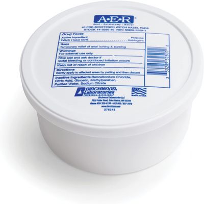 AER Pre-Moistened Witch Hazel Pads - 40 EA, Pack of 3