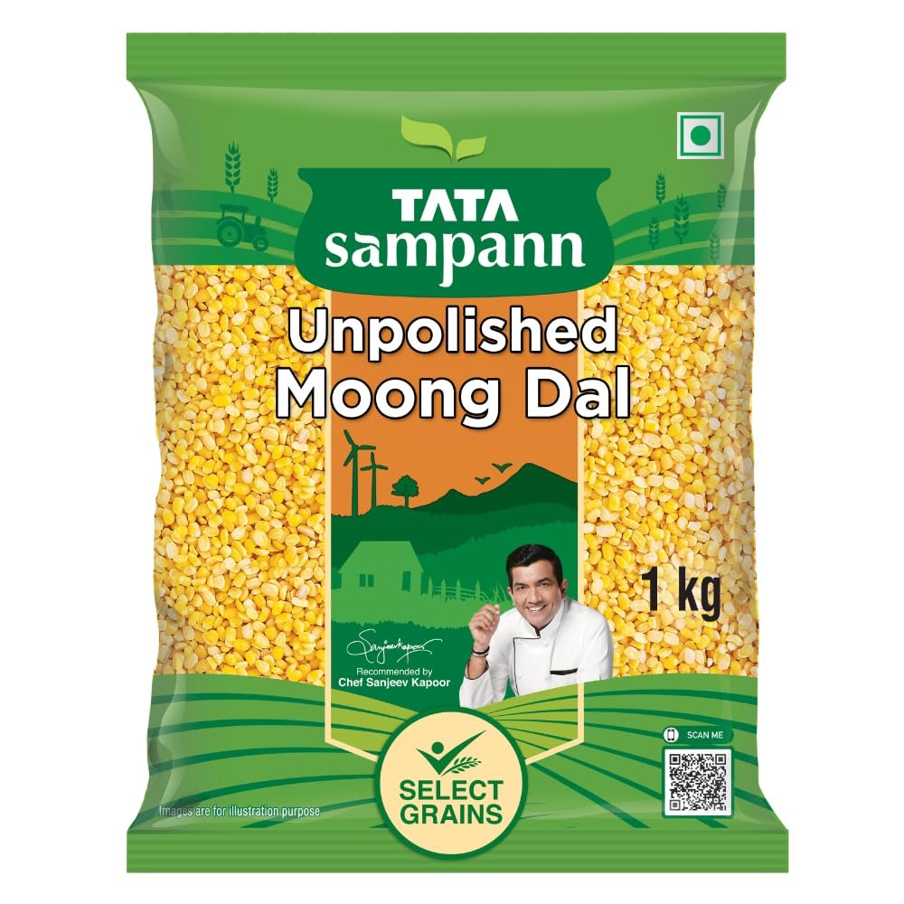 Tata Sampann Moong Dal - Unpolished, 1kg