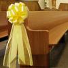 Large Yellow Wedding Pull Bows with Long Tulle Tails - 9" Wide, Set of 6, Support Our Troops Ribbon, Summer Decor, School Dance, Birthday, Fundraiser, Christmas, Mardi Gras, Easter view 2