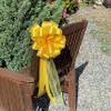 Large Yellow Wedding Pull Bows with Long Tulle Tails - 9" Wide, Set of 6, Support Our Troops Ribbon, Summer Decor, School Dance, Birthday, Fundraiser, Christmas, Mardi Gras, Easter view 3
