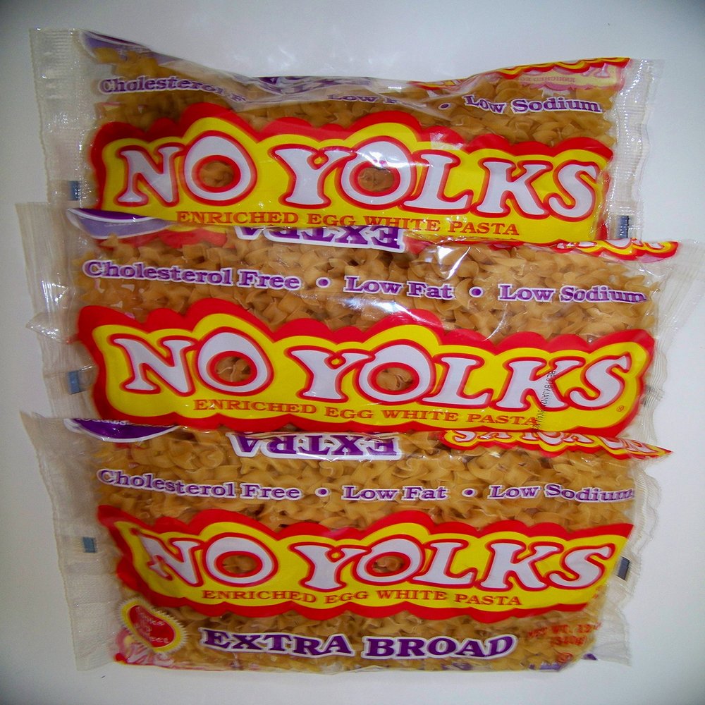 Noodles No Yolks Egg White Pasta Cholesterol Free Noodles Extra Broad (3 Pack)