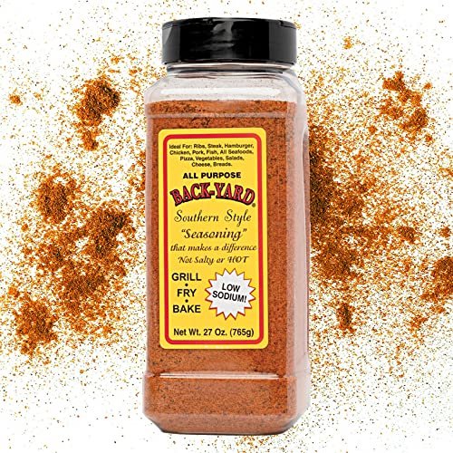 #1 All Purpose Seasoning | BACK-YARD Southern Style Original 27 oz | Value Size - RESTAURANT PACK | Sprinkle on Steak Seasoning, Poultry Seasoning, Fish Seasoning, Vegetable Seasoning | Low Sodium (27 oz, 3)