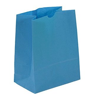 A Package 4 It SOS Paper Bags, 6 Lb Capacity, Blue Kraft Paper Bags, 6"x 3.6"x 11.1" (500 Count)