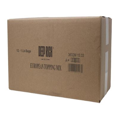 DEEP RICH European Cappuccino Topping Mix 12 x 1 lb (For Use In Bean To Cup Machines)