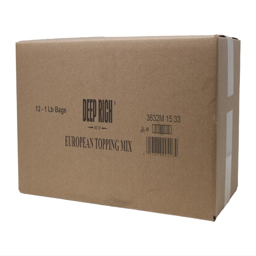 DEEP RICH European Cappuccino Topping Mix 12 x 1 lb (For Use In Bean To Cup Machines)