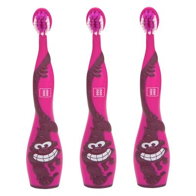 Mee Mee Baby Toothbrush (Pack of 3) (Soft Bristles, Pink)