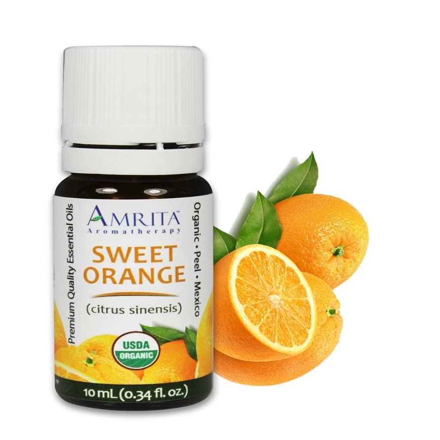 Amrita Aromatherapy Organic Orange Sweet Essential Oil, 100% Pure Undiluted Citrus sinensis, Therapeutic Grade, Premium Quality Aromatherapy Oil, Tested & Verified, 60ML