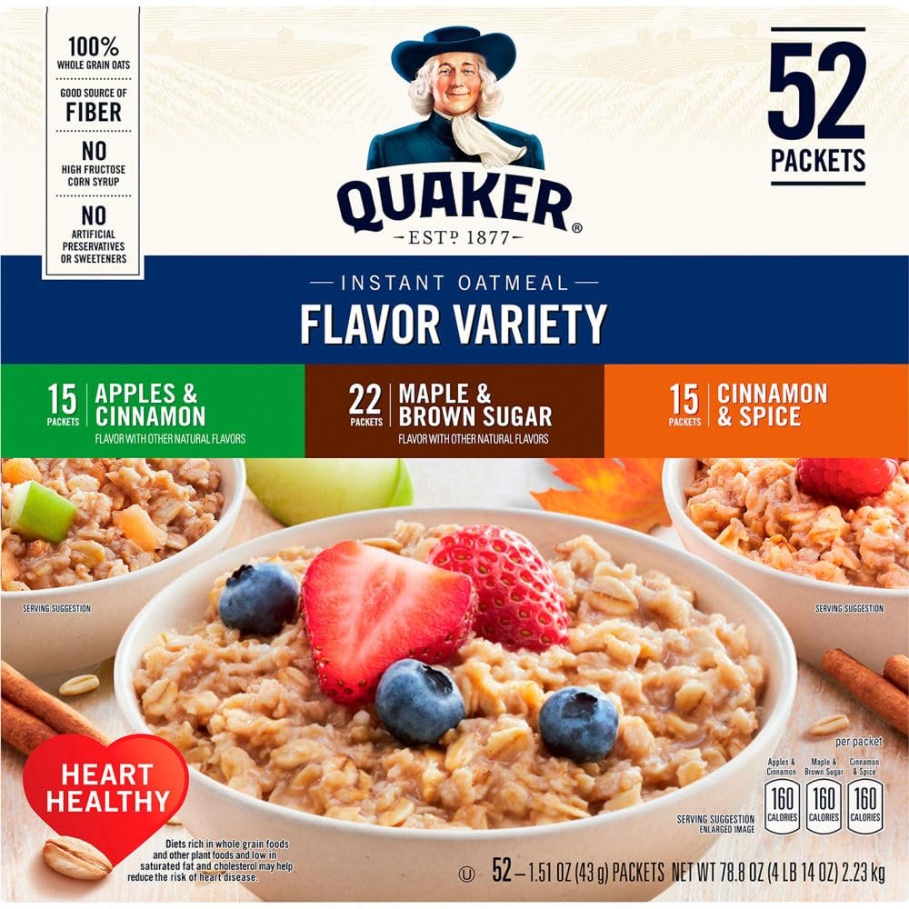 Quaker Instant Oatmeal Variety Pack (52 Count)