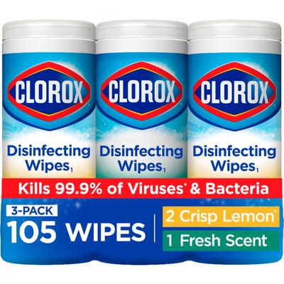 Clorox Disinfecting Cleaning Wipes Variety Pack, 35 Count Each, Pack of 3 (Package May Vary)
