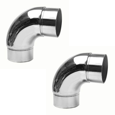1.5" Curve Elbow Rail Fitting Bar Connector Stainless Pack of 2