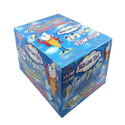 Marpro "Yum - Yum" Marshmallow Candy Cones - 24 / Box