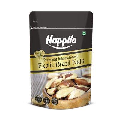 Happilo Premium International Exotic Brazil Nuts 150G Amazon/Brazilian Nut Without Shell, Healthy Crunchy Protein Snack, 150 G (Pack Of 1) 150 G (Pack Of 1) Brazil Nuts