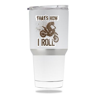 MightySkins Skin Compatible with Members Mark 30 oz Tumbler  Motocross | Protective, Durable, and Unique Vinyl Decal wrap Cover | Easy to Apply, Remove, and Change Styles | Made in The USA