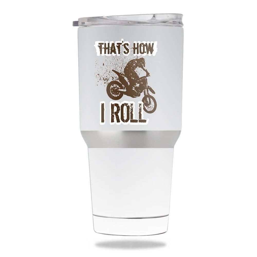MightySkins Skin Compatible with Members Mark 30 oz Tumbler Motocross | Protective, Durable, and Unique Vinyl Decal wrap Cover | Easy to Apply, Remove, and Change Styles | Made in The USA
