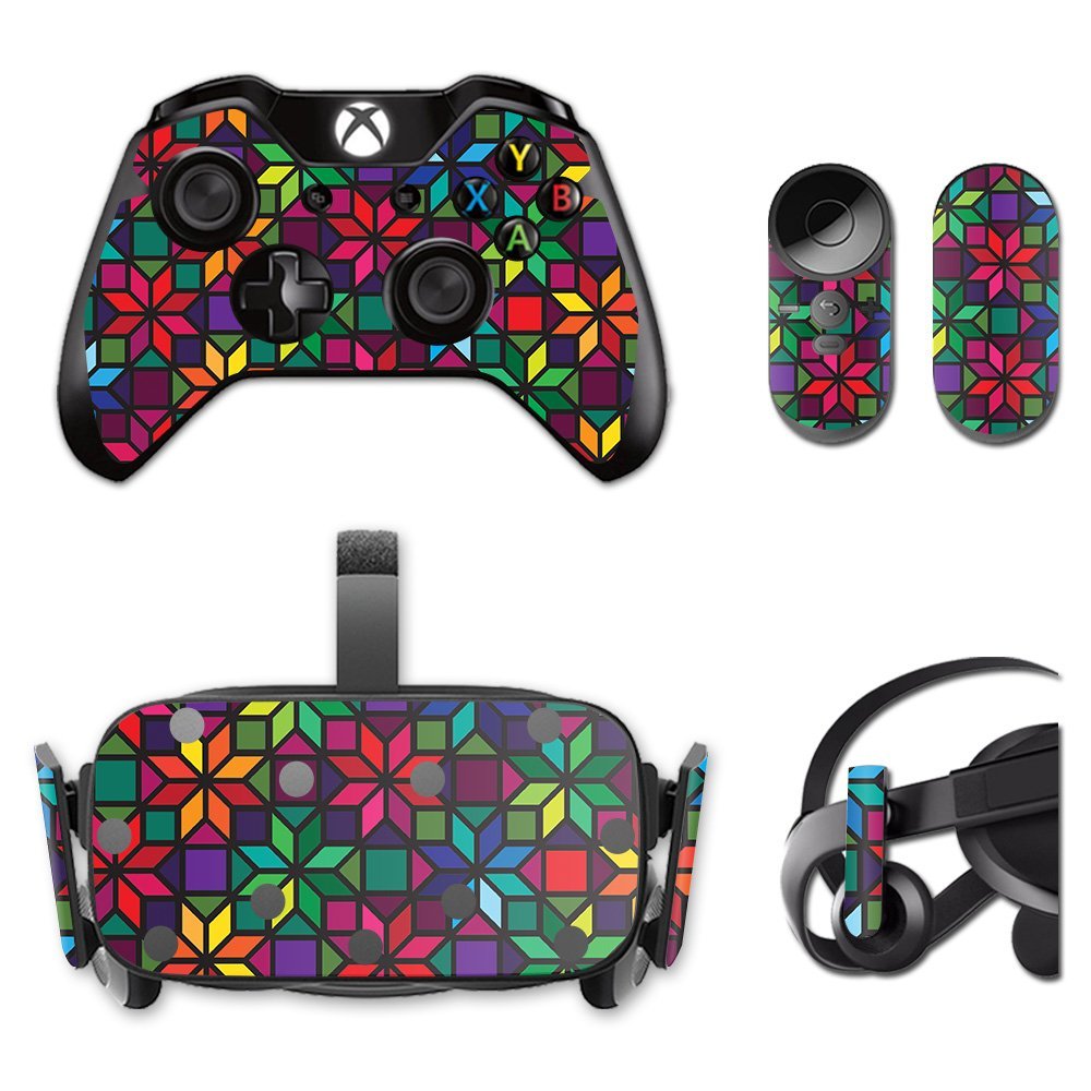 MightySkins Skin Compatible with Oculus Rift CV1  Stained Glass Window | Protective, Durable, and Unique Vinyl Decal wrap Cover | Easy to Apply, Remove, and Change Styles | Made in The USA