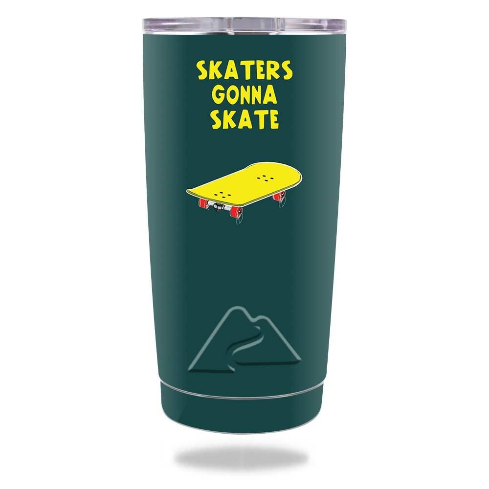 MightySkins Skin Compatible with Ozark Trail Tumbler 20 oz.  Skaters Gonna Skate | Protective, Durable, and Unique Vinyl Decal wrap Cover | Easy to Apply, Remove, and Change Styles | Made in The USA