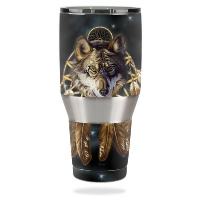 MightySkins Skin Compatible with Ozark Trail 40 oz Tumbler Wolf Dreams | Protective, Durable, and Unique Vinyl Decal wrap Cover | Easy to Apply, Remove, and Change Styles | Made in The USA