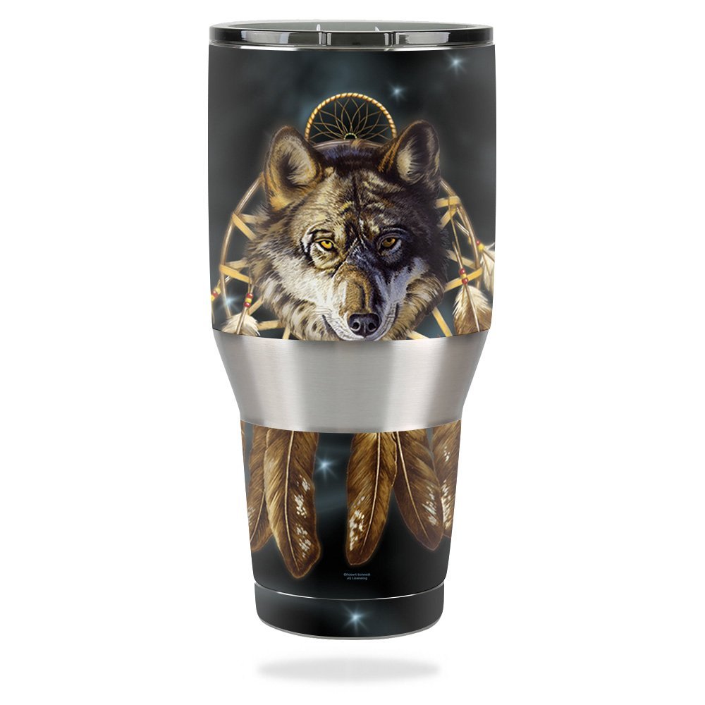 MightySkins Skin Compatible with Ozark Trail 40 oz Tumbler Wolf Dreams | Protective, Durable, and Unique Vinyl Decal wrap Cover | Easy to Apply, Remove, and Change Styles | Made in The USA