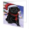 Winterland Wonderland Pug Dog in Christmas Holiday Scenic Background Note Card (10) view 1