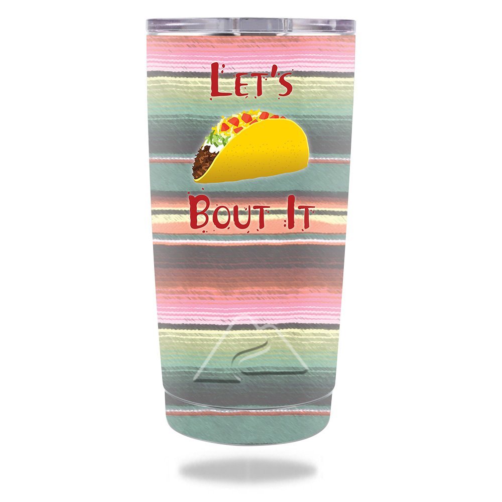 MightySkins Skin Compatible with Ozark Trail 20 oz Tumbler (2016) - Lets Taco Bout It | Protective, Durable, and Unique Vinyl wrap Cover | Easy to Apply, Remove, and Change Styles | Made in The USA