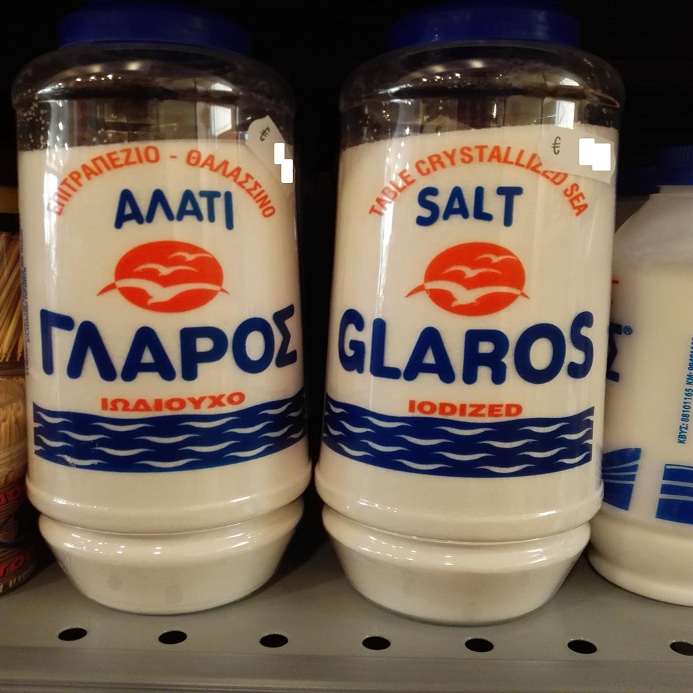 30 Pcs X BIG BOTLE GREEK SALT GLAROS 750g FROM GREECE